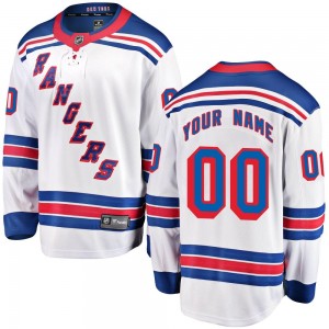 Fanatics Branded Custom New York Rangers Youth Breakaway Away Jersey - White