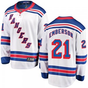 Fanatics Branded Ty Emberson New York Rangers Youth Breakaway Away Jersey - White