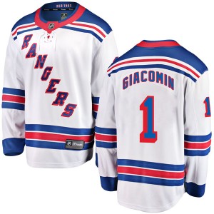 Fanatics Branded Eddie Giacomin New York Rangers Youth Breakaway Away Jersey - White