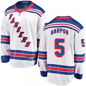 Fanatics Branded Ben Harpur New York Rangers Youth Breakaway Away Jersey - White