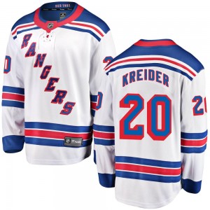 Fanatics Branded Chris Kreider New York Rangers Youth Breakaway Away Jersey - White