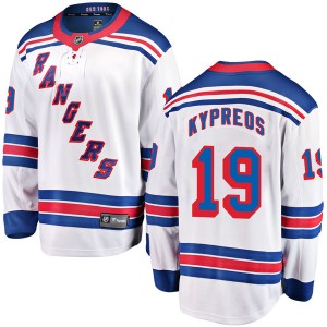 Fanatics Branded Nick Kypreos New York Rangers Youth Breakaway Away Jersey - White