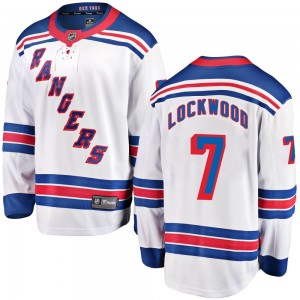 Fanatics Branded William Lockwood New York Rangers Youth Breakaway Away Jersey - White
