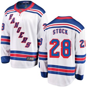 Fanatics Branded P.j. Stock New York Rangers Youth Breakaway Away Jersey - White