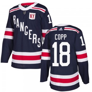 Adidas Andrew Copp New York Rangers Youth Authentic 2018 Winter Classic Home Jersey - Navy Blue