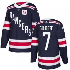 Adidas Rod Gilbert New York Rangers Youth Authentic 2018 Winter Classic Home Jersey - Navy Blue