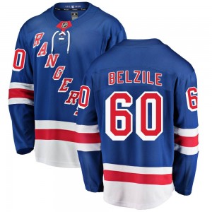 Fanatics Branded Alex Belzile New York Rangers Youth Breakaway Home Jersey - Blue
