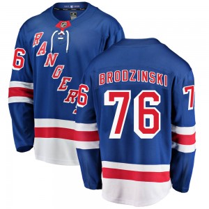 Fanatics Branded Jonny Brodzinski New York Rangers Youth Breakaway Home Jersey - Blue