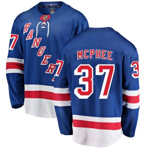 Fanatics Branded George Mcphee New York Rangers Youth Breakaway Home Jersey - Blue