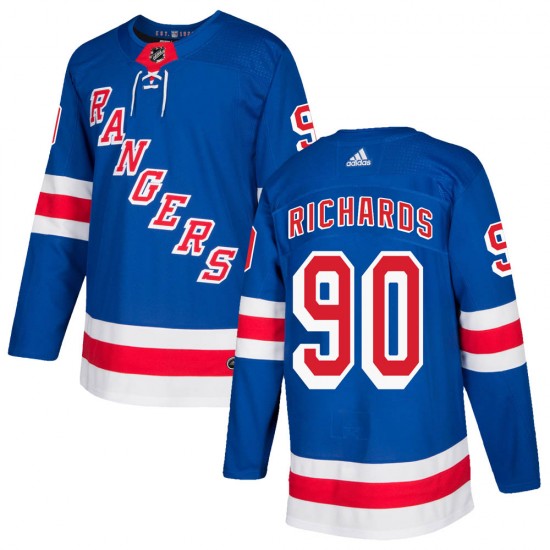 Adidas Justin Richards New York Rangers Men's Authentic Home Jersey - Royal Blue