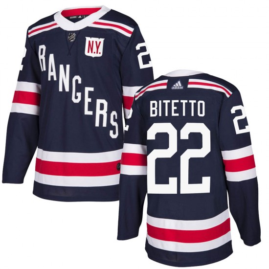 Adidas Anthony Bitetto New York Rangers Men's Authentic 2018 Winter Classic Home Jersey - Navy Blue