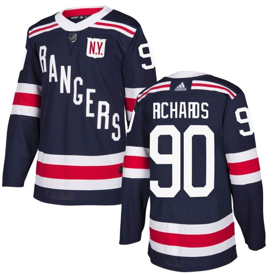 Adidas Justin Richards New York Rangers Men's Authentic 2018 Winter Classic Home Jersey - Navy Blue