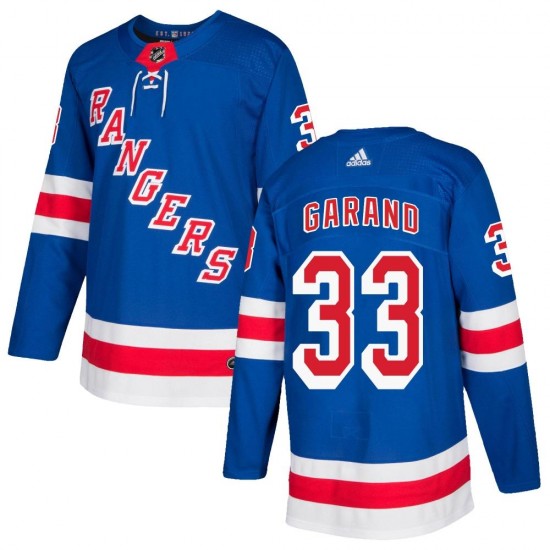 Adidas Dylan Garand New York Rangers Youth Authentic Home Jersey - Royal Blue