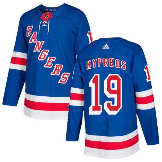 Adidas Nick Kypreos New York Rangers Youth Authentic Home Jersey - Royal Blue
