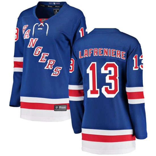 Fanatics Branded Alexis Lafreniere New York Rangers Women's Breakaway Home Jersey - Blue