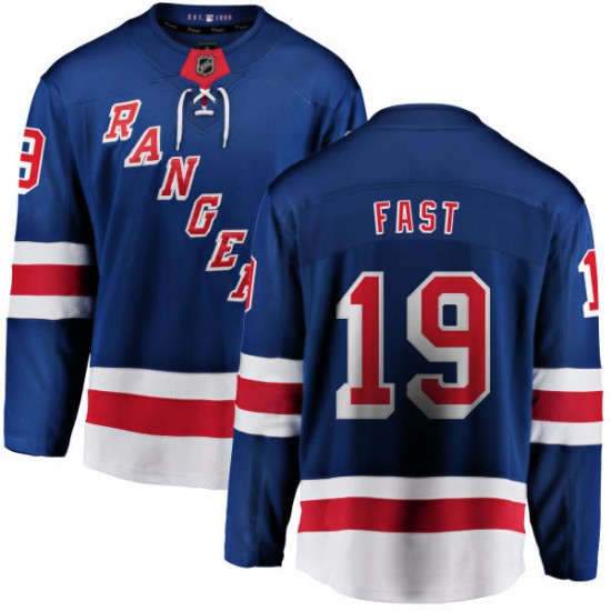 Fanatics Branded Jesper Fast New York Rangers Men's Home Breakaway Jersey - Blue