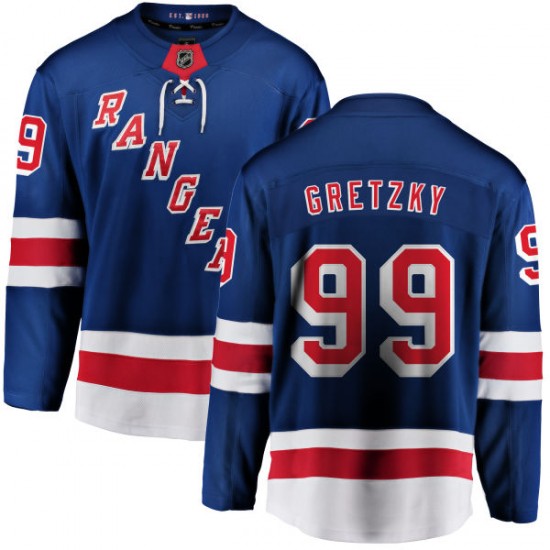Fanatics Branded Wayne Gretzky New York Rangers Youth Home Breakaway Jersey - Blue