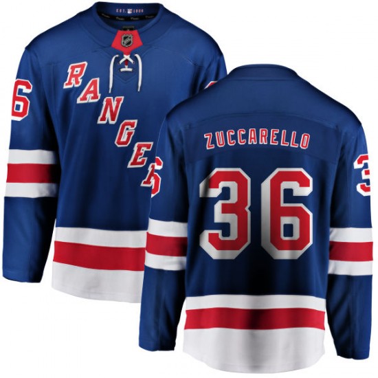 Fanatics Branded Mats Zuccarello New York Rangers Men's Home Breakaway Jersey - Blue