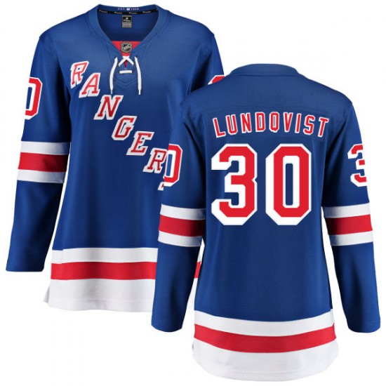 Fanatics Branded Henrik Lundqvist New York Rangers Women's Home Breakaway Jersey - Blue