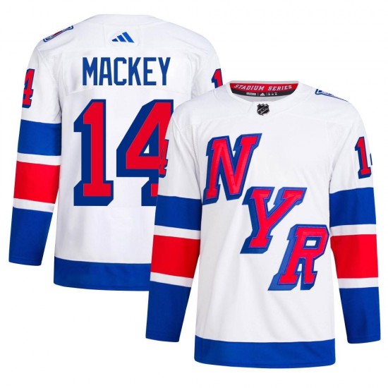 Adidas Connor Mackey New York Rangers Men's Authentic 2024 Stadium Series Primegreen Jersey - White