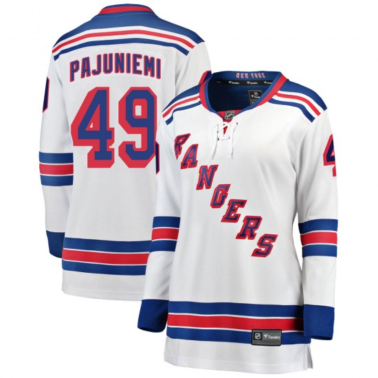 Fanatics Branded Lauri Pajuniemi New York Rangers Women's Breakaway Away Jersey - White
