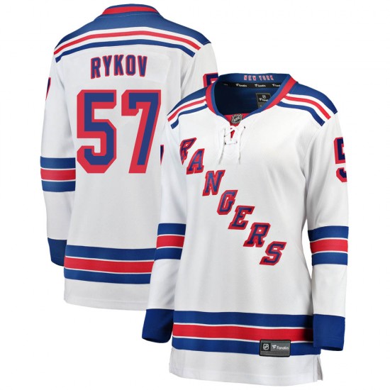 Fanatics Branded Yegor Rykov New York Rangers Women's Breakaway Away Jersey - White