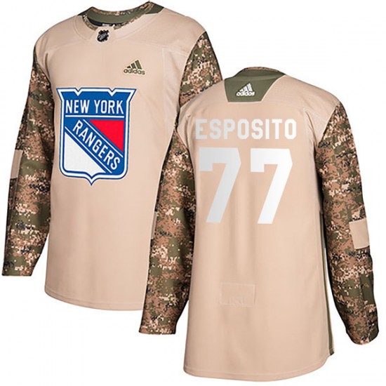 Adidas Phil Esposito New York Rangers Youth Authentic Veterans Day Practice Jersey - Camo