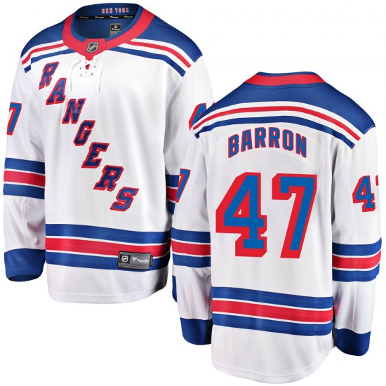 Fanatics Branded Morgan Barron New York Rangers Men's Breakaway Away Jersey - White