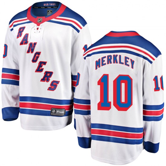 Fanatics Branded Nick Merkley New York Rangers Men's Breakaway Away Jersey - White