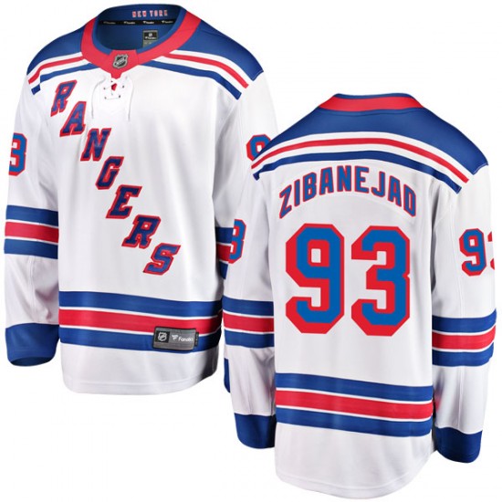 Fanatics Branded Mika Zibanejad New York Rangers Men's Breakaway Away Jersey - White