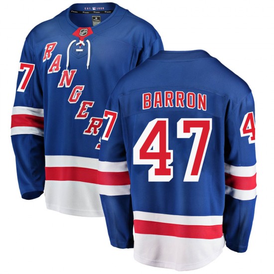 Fanatics Branded Morgan Barron New York Rangers Men's Breakaway Home Jersey - Blue