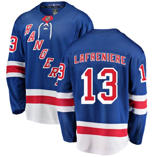 Fanatics Branded Alexis Lafreniere New York Rangers Men's Breakaway Home Jersey - Blue