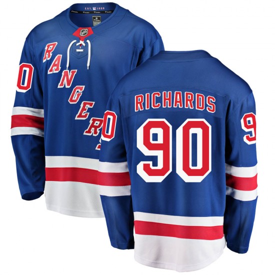 Fanatics Branded Justin Richards New York Rangers Men's Breakaway Home Jersey - Blue