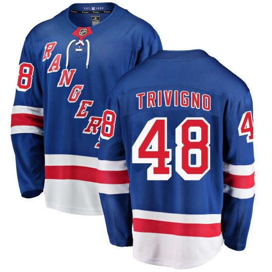 Fanatics Branded Bobby Trivigno New York Rangers Men's Breakaway Home Jersey - Blue