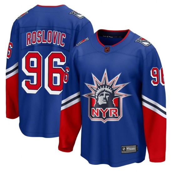 Fanatics Branded Jack Roslovic New York Rangers Men's Breakaway Special Edition 2.0 Jersey - Royal
