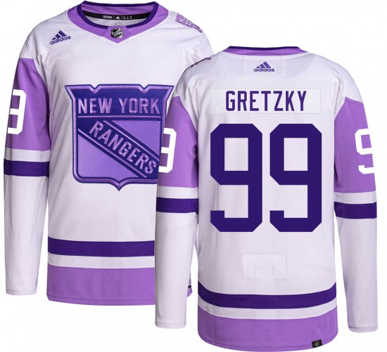 Adidas Men's Wayne Gretzky New York Rangers Men's Authentic Hockey Fights Cancer Jersey