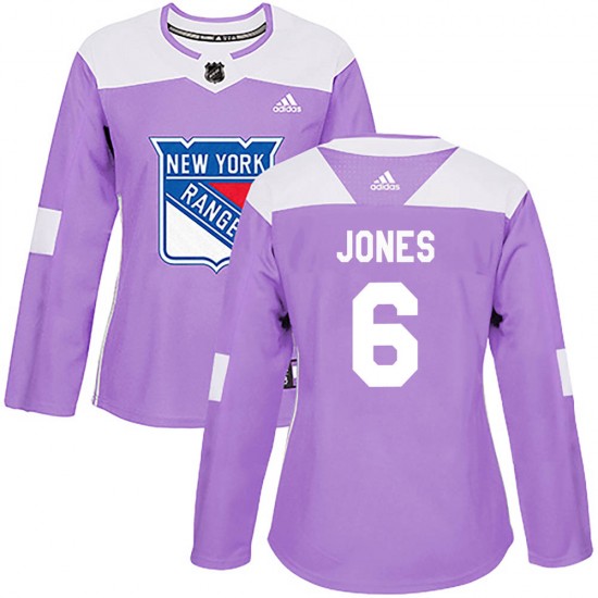 Adidas Zac Jones New York Rangers Women's Authentic Fights Cancer Practice Jersey - Purple
