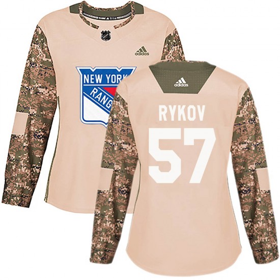 Adidas Yegor Rykov New York Rangers Women's Authentic Veterans Day Practice Jersey - Camo