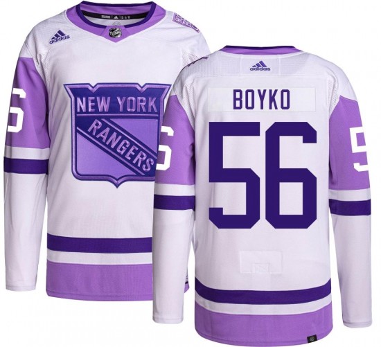 Adidas Youth Talyn Boyko New York Rangers Youth Authentic Hockey Fights Cancer Jersey