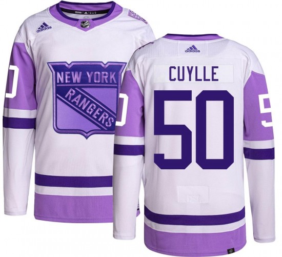 Adidas Youth Will Cuylle New York Rangers Youth Authentic Hockey Fights Cancer Jersey