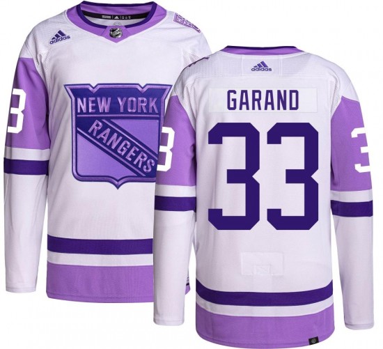 Adidas Youth Dylan Garand New York Rangers Youth Authentic Hockey Fights Cancer Jersey