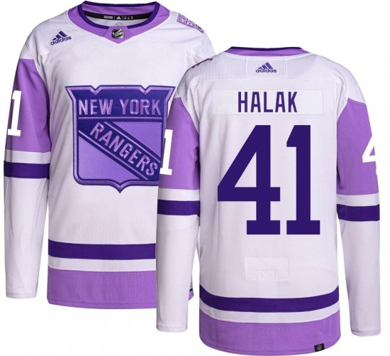 Adidas Youth Jaroslav Halak New York Rangers Youth Authentic Hockey Fights Cancer Jersey