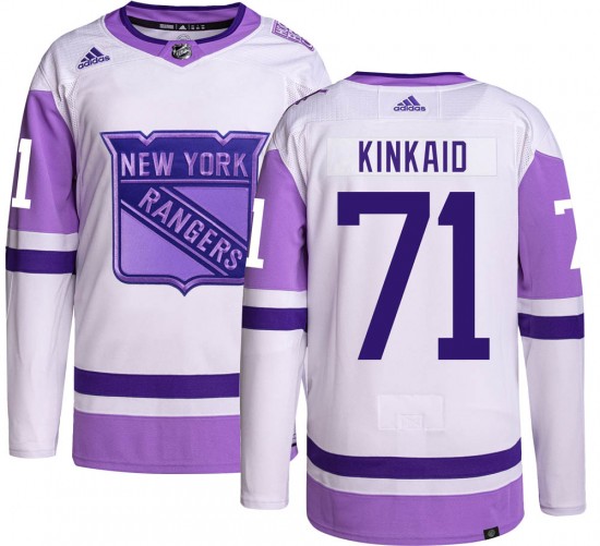 Adidas Youth Keith Kinkaid New York Rangers Youth Authentic Hockey Fights Cancer Jersey