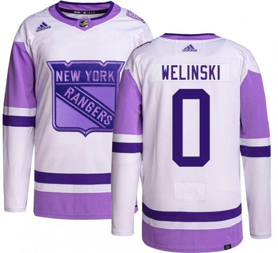 Adidas Youth Andy Welinski New York Rangers Youth Authentic Hockey Fights Cancer Jersey
