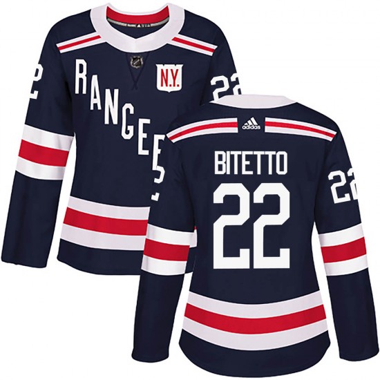 Adidas Anthony Bitetto New York Rangers Women's Authentic 2018 Winter Classic Home Jersey - Navy Blue