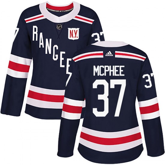 Adidas George Mcphee New York Rangers Women's Authentic 2018 Winter Classic Home Jersey - Navy Blue