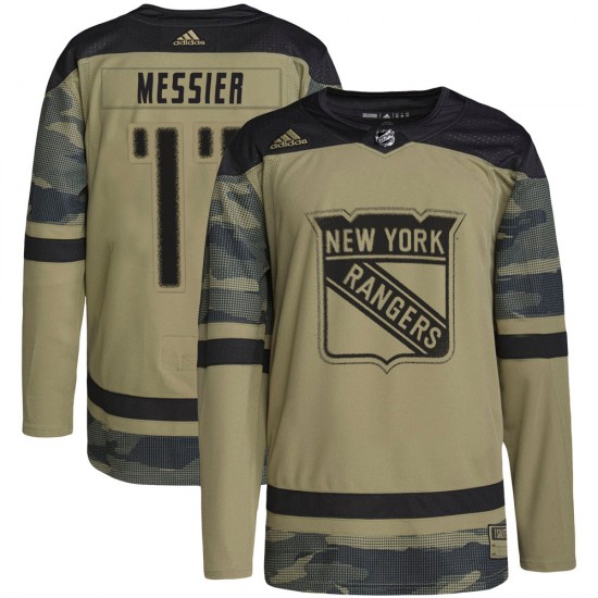 Adidas Mark Messier New York Rangers Men's Authentic Military Appreciation Practice Jersey - Camo