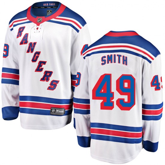 Fanatics Branded C.J. Smith New York Rangers Youth Breakaway Away Jersey - White