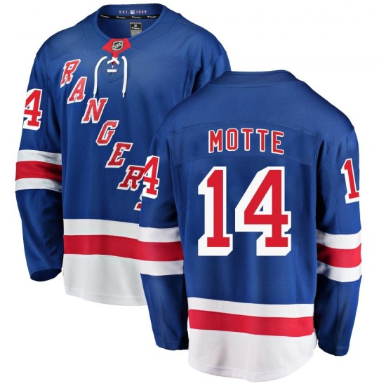 Fanatics Branded Tyler Motte New York Rangers Youth Breakaway Home Jersey - Blue