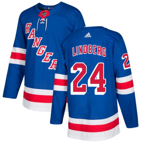 Adidas Oscar Lindberg New York Rangers Men's Authentic Jersey - Royal